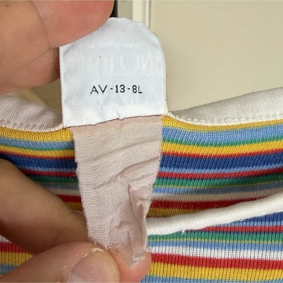 Vintage 70's Avon Fashions Sleeveless Tank Rainbow Tank Top Hippy Boho - Picture 6 of 6